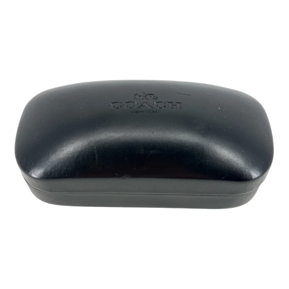 Coach Black Eyeglass Sunglass Case Hard Shell Clamshell Eyewear Logo New York